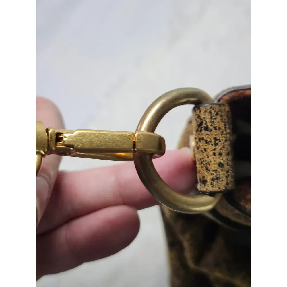 Michael Kors Padlock Bronze Leather Crossbody Bag Y2K Metallic